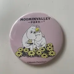 ムーミン　ムーミンバレーパーク　缶バッジ　ピンク