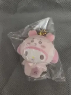 ちいかわシークレットフロッキーマスコットチャーム　古本屋　カニちゃん　マイメロ