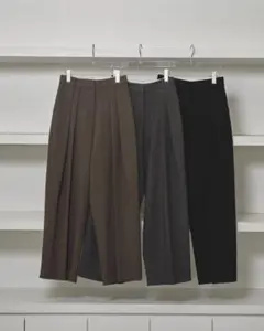 todayful Bonding Wide Trousersチャコールグレー38 - メルカリ