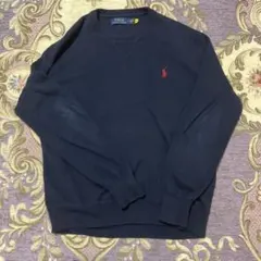 POLO RALPH LAUREN　ニット　セーター　クルーネック　ネイビー　綿