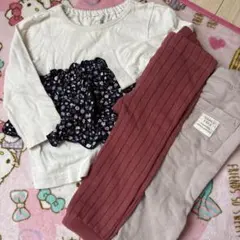 中古　女の子ベビー　長袖、ズボンまとめ売り
