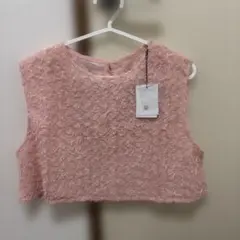 GRL ピンク ノースリーブ トップス フリンジ