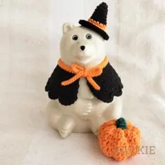 しろくま貯金箱用の小物　ハロウィンセットセット(オレンジ)