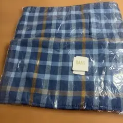 DAKS タオルハンカチ ブルー チェック柄