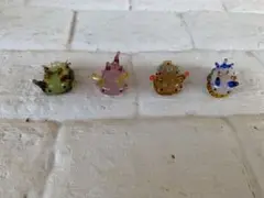 ガラスのウミウシ4匹セット　K