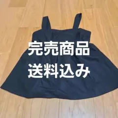 【新品未使用】ジーユー リネンブレンドキャミソール+E ブラック M