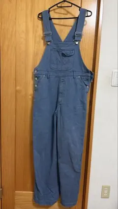 ブルー デニムオーバーオール　サロペット　古着