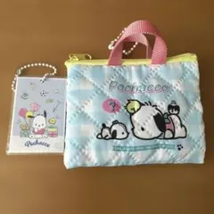 サンリオ　レトロレッスンバッグ　ポストカードチャーム　ポチャッコ　セット