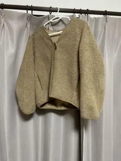 ベージュ ボアジャケット Sサイズ