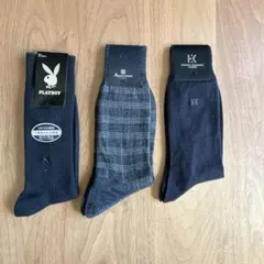 メンズソックス3足セット （黒系）