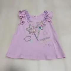 mezzo piano フリル袖Tシャツ