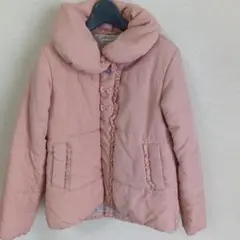 シューラルー キッズ 中綿ジャケット ピンク リボン フリル 150サイズ