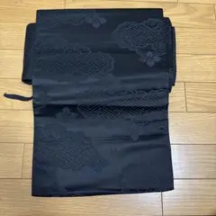 514 状態良し作り喪帯　アンティーク　名古屋帯　半幅帯　袋帯　作り帯のサムネイル
