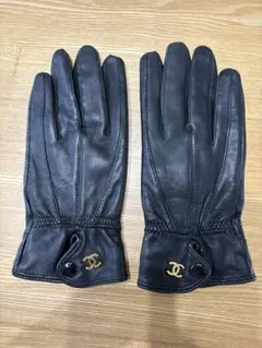 極美品】シャネル スエードグローブ ロング ココマーク パーブル ヤギ