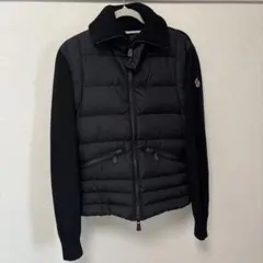 MONCLERマグリオーネダウンジャケットブラックMニット切替正規品