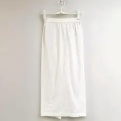 GALERIE VIE　コーデュロイ風 ロングスカート　ホワイト　日本製 春夏