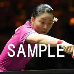 1109 張本美和　女子卓球　2L版写真　7枚セット