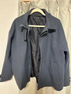 confirm ウールショートブルゾン ネイビー グレー系Lサイズ