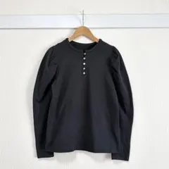 BRAHMIN ブラーミン パフスリーブ 長袖カットソー 黒 38 日本製のサムネイル