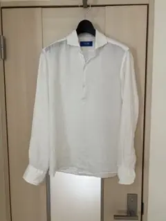 即決OK 【美品】鎌倉シャツ ホワイト カプリシャツ M