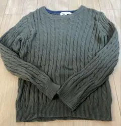 GLOBAL WORK ニットセーター オリーブグリーン　120〜130センチ