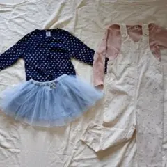PETIT BATEAU 長袖カットソー 水玉 4ans