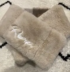 美品★レピピアルマリオ フリバーシブルマフラー ベージュ