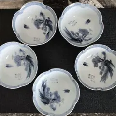 -08/h9 骨董　印判　小鉢　5客