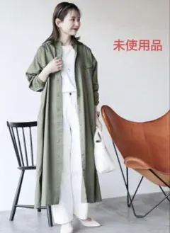 AMERICAN HOLIC Wポケットシャツワンピース　M カーキ