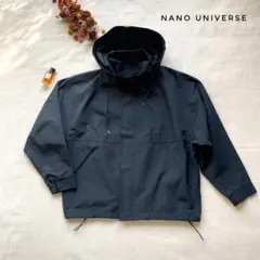 美品　ナノユニバース　2way　撥水　マウンテンパーカー　S　ネイビー