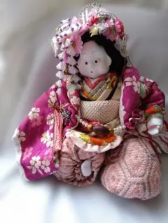 創作手作り人形 ぶす姫 ブス姫 つまみ細工 着物 かんざし - メルカリ