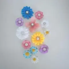 16 ラプンツェル 花飾り 髪飾り ヘアピン ヘアクリップ