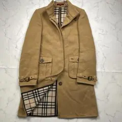 【希少】バーバリーロンドン　ダブルフェイス　ノバチェック　ウールコート　XL相当