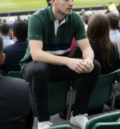 Polo by Ralph Lauren 緑 ストライプ ラガーシャツ L