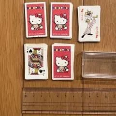 平成レトロ キティ ハローキティ ミニトランプ ジャンク品 キーホルダー