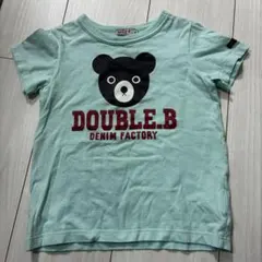ミキハウス ダブルビー Bくん 顔プリント Tシャツ
