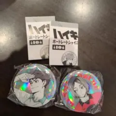 ハイキュー　ポートレートシャイニー缶バッジ　2点セット　ガチャ