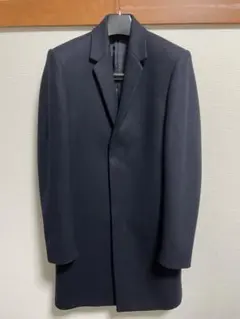 COS ウールチェスターコート(カシミア混) ネイビー