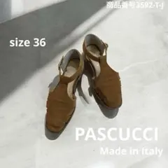 PASCUCCI レザーグルカフラットサンダル　サイズ36表記　イタリア製のサムネイル