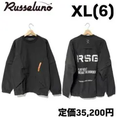 ラッセルノ ゴルフ RSGロゴ 2Way プルオーバー ブルゾン ブラック XL ラッセルノ ゴルフ RSG リフレクター ロゴ ライトウェイト ブルゾン L