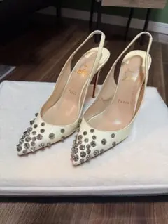 Christian Louboutin シルバーウェッジヒール - メルカリ
