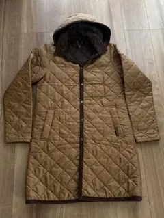 ラベンハム　キルティングロングコート　キャメル　イギリス製　サイズ38