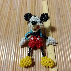 ミッキーマウス ビーズキーホルダー 約12cm