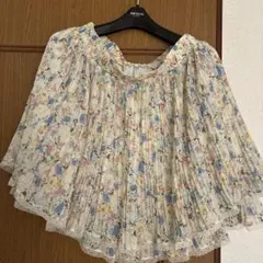 PEYTON PLACE 花柄フレアスカート レース付き