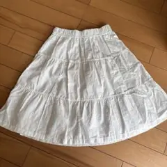 DEAR STUDIO ホワイト刺繍スカート 150cm