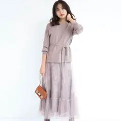 JUSGLITTY チュールレーススカート