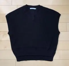 AMERICAN HOLIC ニットベスト M 黒 アメリカンホリック