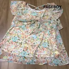 花柄半袖トップス　ページボーイのサムネイル