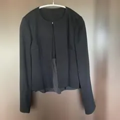 FENNEL ノーカラーブラックジャケット 9号