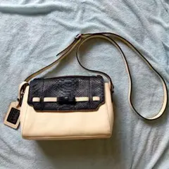 RIAMASA パイソン　ショルダーバッグ　本革　レザー ネイビー